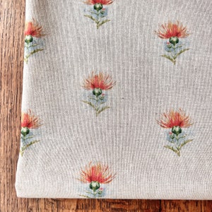 1581. HIGHLAND THISTLE Linen Look Fabric, 140cm wide, Price per 1/2m