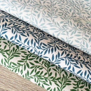 LAYBURN Trailing small leaves 100% Cotton fabric, 136cm wide, Price per 1/2 metre