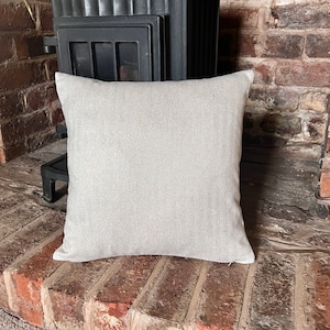 1198. Tweedy herringbone Cream Cushion Cover. Various sizes