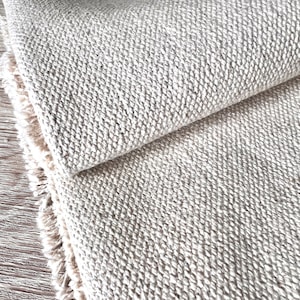 1291. Thick Plain Real FRENCH Linen look Fabric. 145cm wide