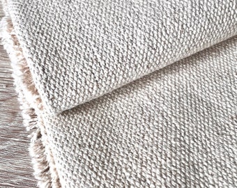 1291. Thick Plain Real FRENCH Linen look Fabric. Price per 1/2 metre, 145cm wide