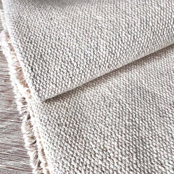 1291. Thick Plain Real FRENCH Linen look Fabric. Price per 1/2 metre, 145cm wide