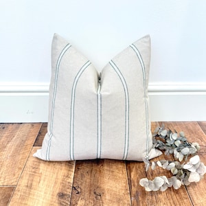 1678. Handmade CHILE Green Stripe 100% Cushion Cover, Various sizes