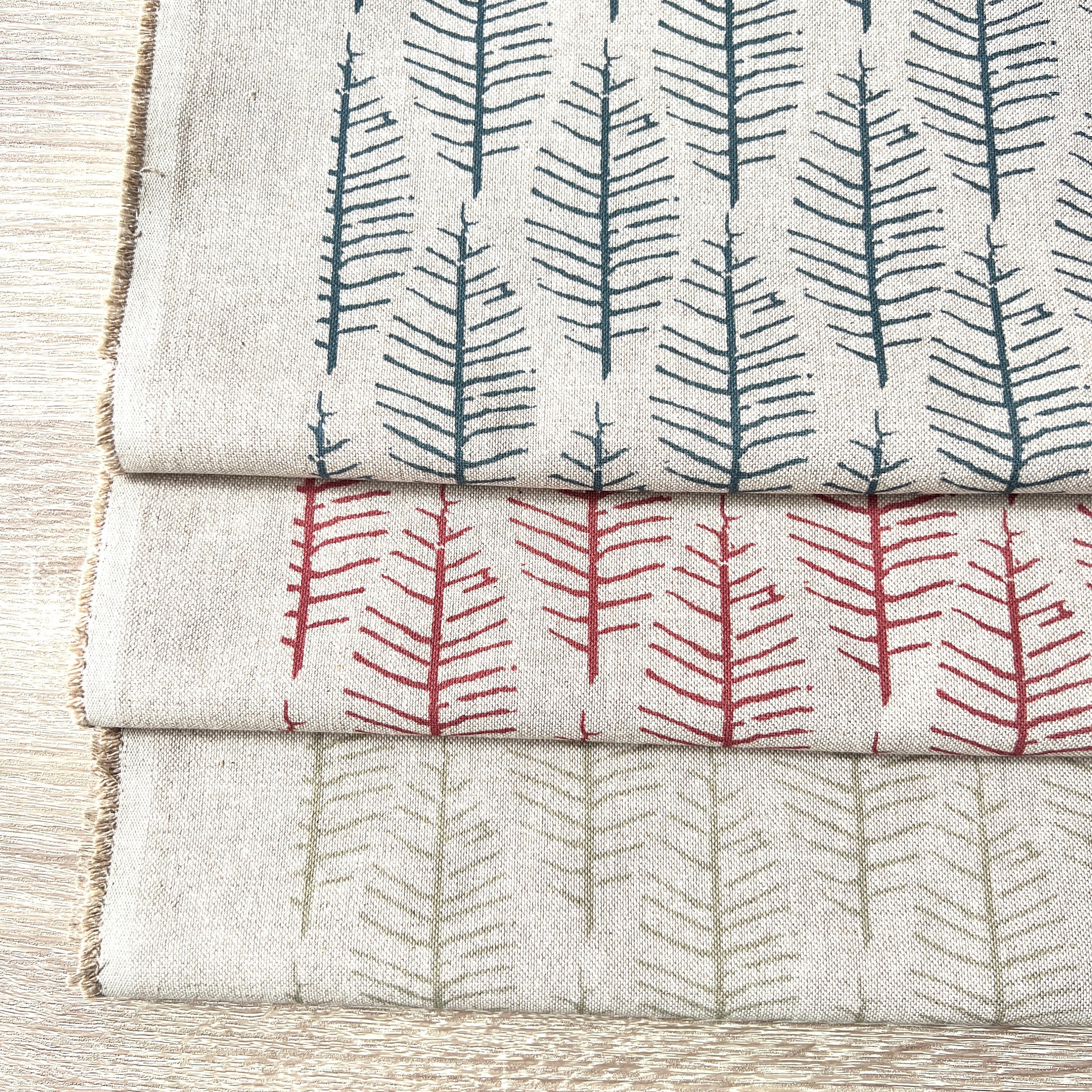 1560. ORNA Blue Block Print Linen Look 100% Cotton Cushion Cover - Etsy