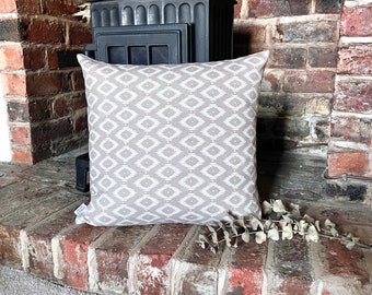 1471. SONVIDA Rose BLOCK PRINT  - Linen/Cotton Cushion Cover, Various sizes
