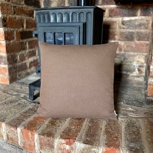 1171. Handmade Plain Brown Jacquard Cushion Cover. Different sizes