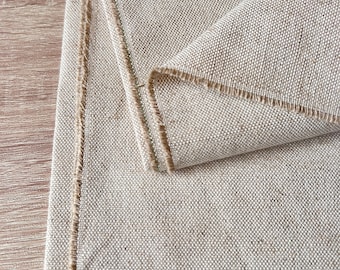 1669. Natural Linen/cotton Fabric, 148 cm wide, Medium weight, Price per 1/2