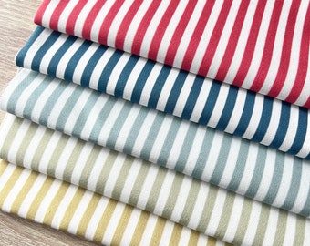 CLAREMONT STRIPE, 100% Cotton fabric, 136cm wide,  Price per 1/2 metre