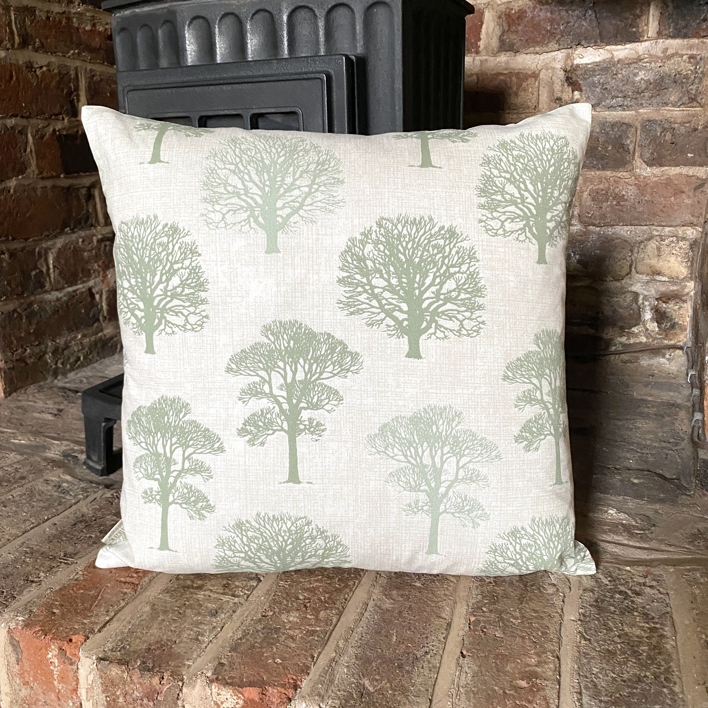 532. GREEN TREES 100 Cotton Cushion Cover Various sizes Etsy