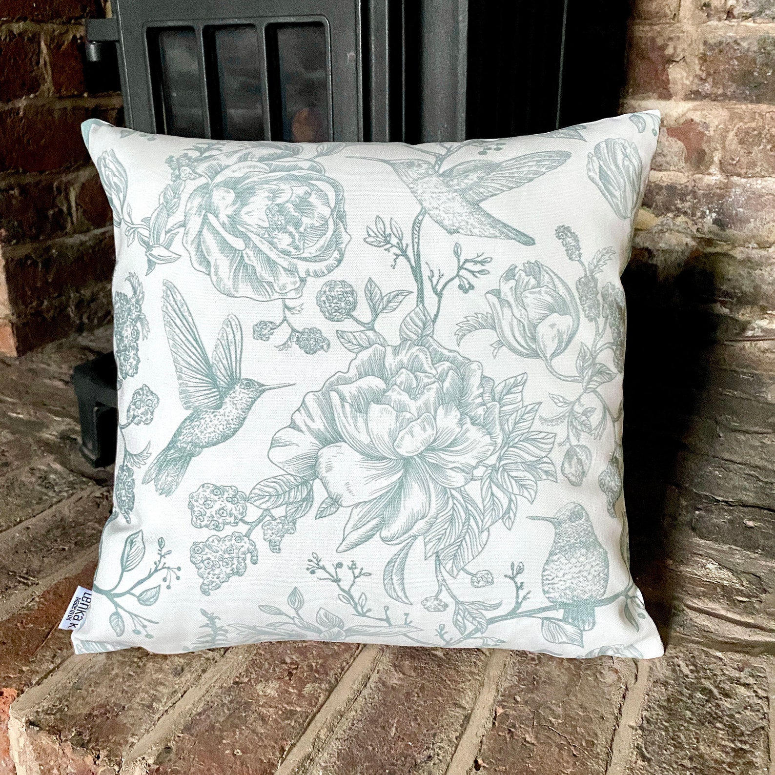 896. Duck Egg Blue Hummingbird 100 Cotton Cushion Cover Etsy