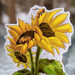 Sunflowers & Bees sticker