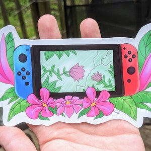 Floral console sticker