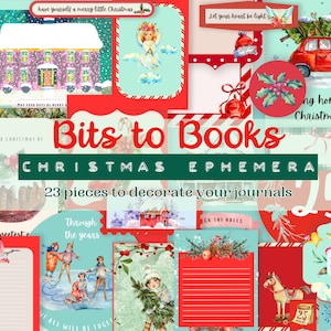 Christmas Journal Ephemera, Printable Holiday Journaling Decorations