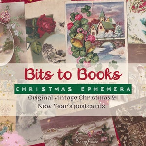 Druckbare Vintage Weihnachtskarten Urlaub Ephemera