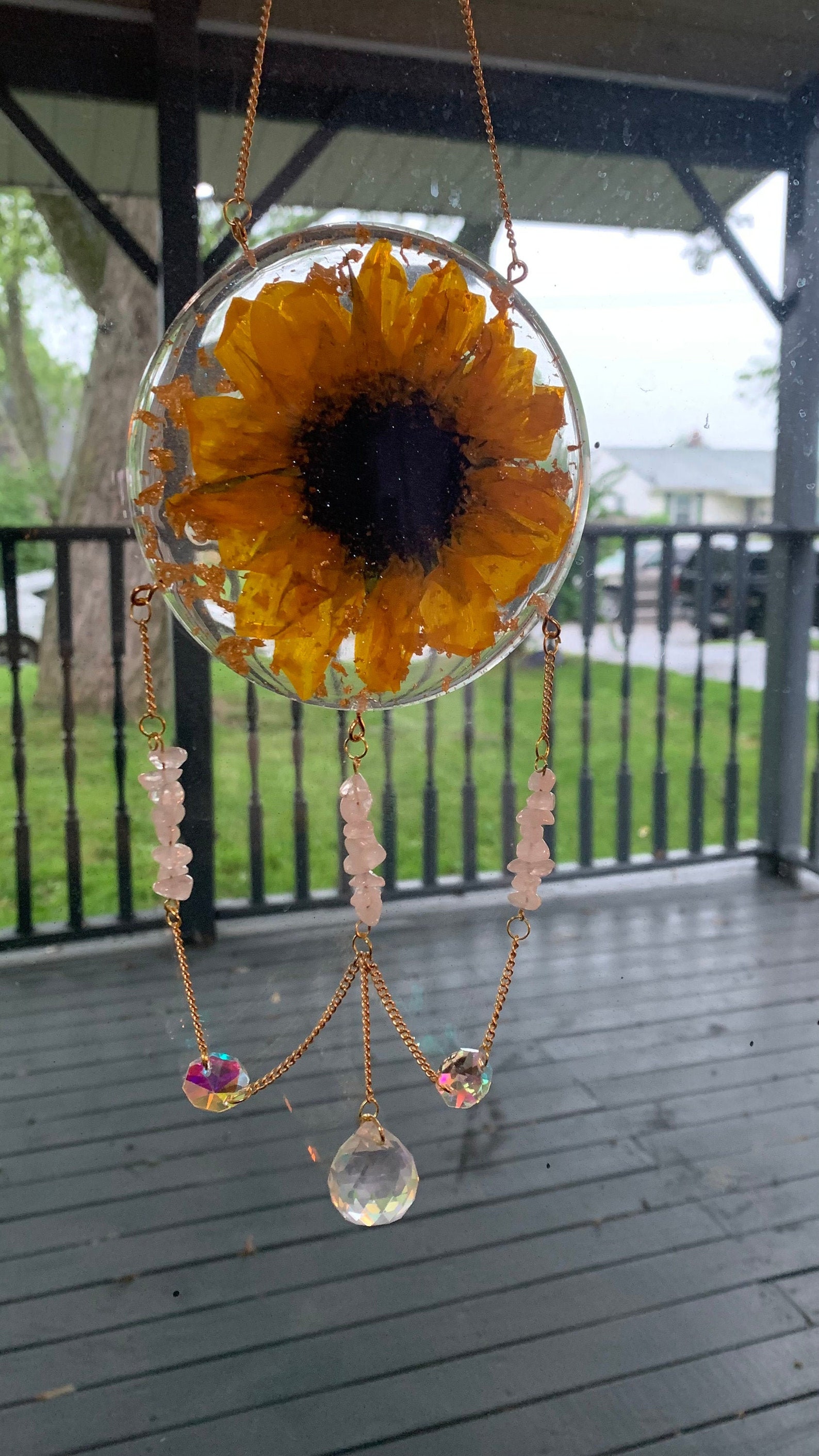 CUSTOMIZABLE Flower Resin Suncatcher Etsy