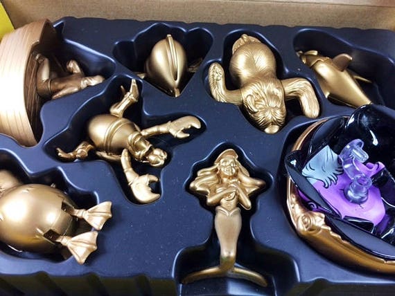 little mermaid golden toy set
