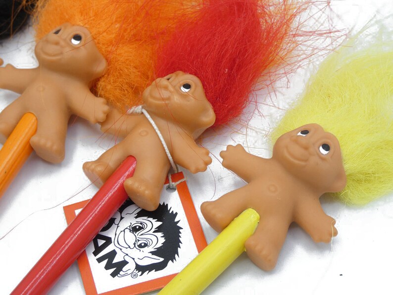 Vintage Troll Doll Pencil Topper and Pencil Troll Pencil Etsy