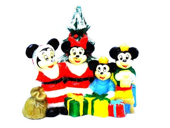 Immagini Natalizie Topolino E Minnie.Vintage Walt Disney Topolino E Minnie Mouse Candela Candela Etsy