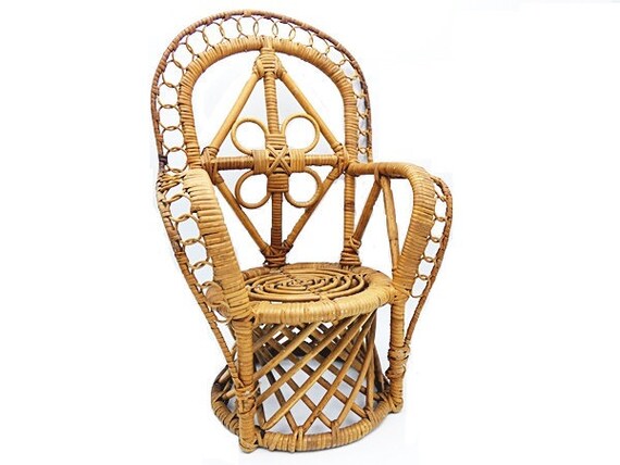 wicker doll chair