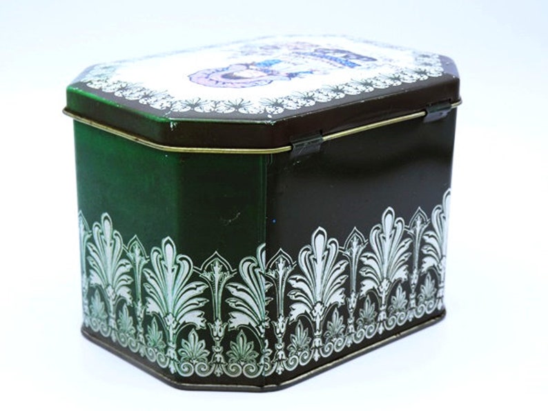 Sarah Kay Tin Canister Vintage Sarah Kay Tin Box Small Sarah Kay Storage Tin
