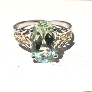 peridot ladies gold ring 18k image 3