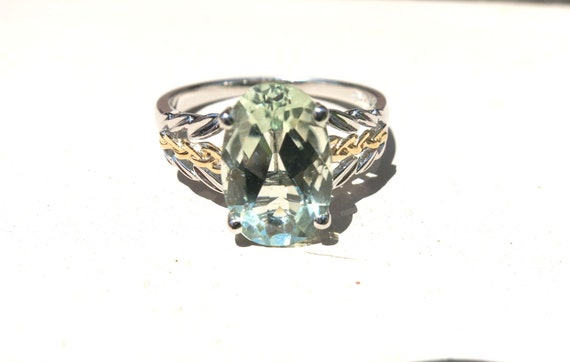 peridot ladies gold ring 18k - image 3