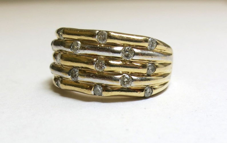 diamond fashion ring or wedding band 10k yellow gold