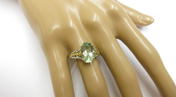 peridot ladies gold ring 18k - image 5