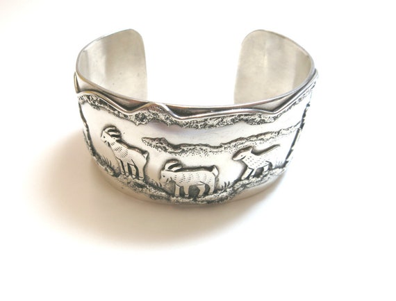 zuni sterling bracelet story teller by craftman d… - image 1