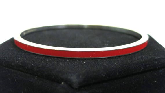 tiffany & co enamel sterling vintage bracelet rar… - image 4