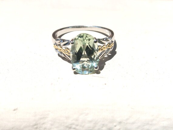 peridot ladies gold ring 18k - image 2