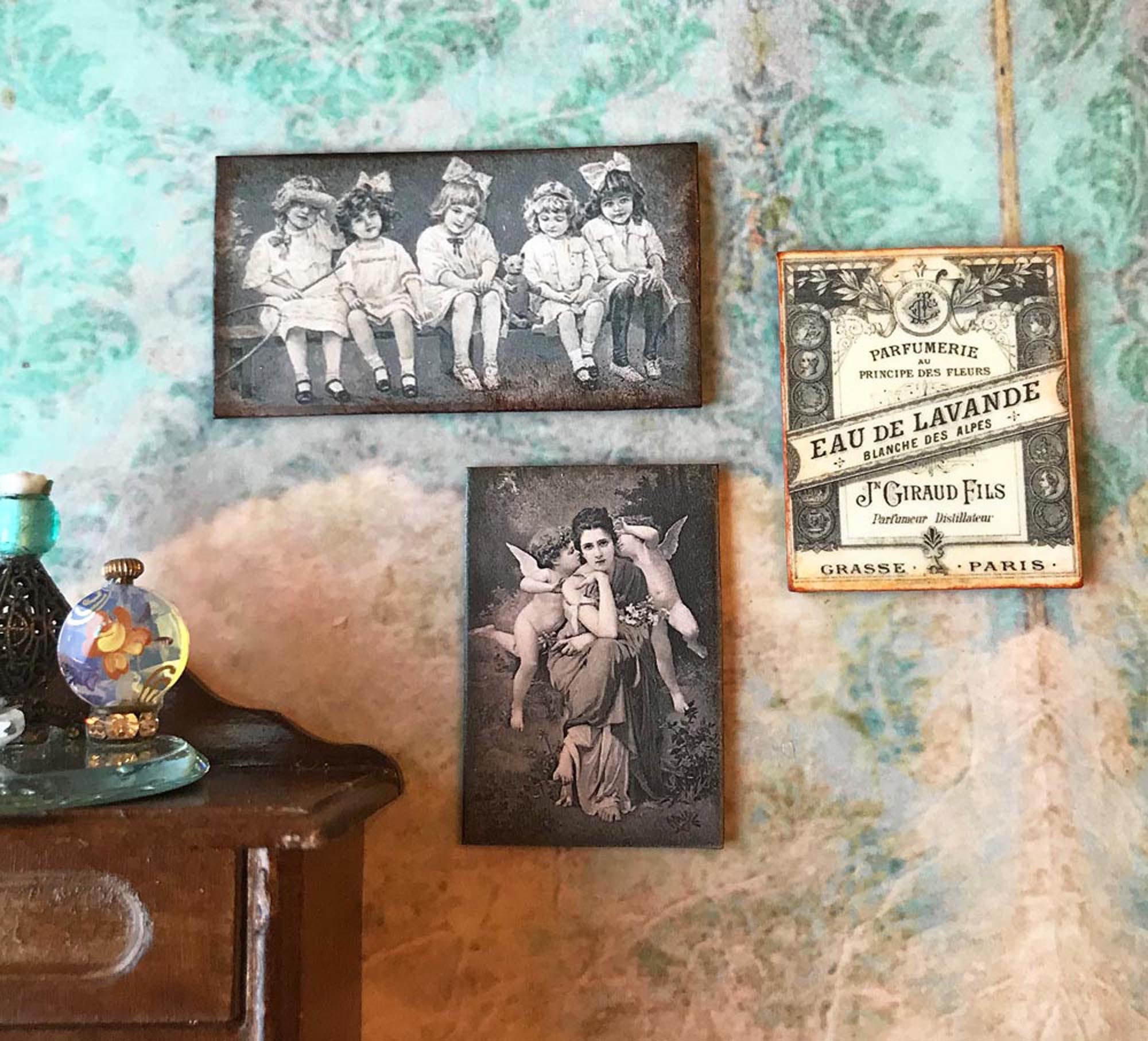 Dollhouse Miniature Antique Wall Art 112 Black & White Etsy UK