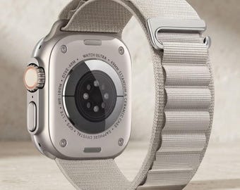 Alpine Loop Apple Watch Band 49mm 46mm 45mm 44mm 42mm, Nylon Wristband for iWatch Ultra 2 10 9 8 7 SE Series 6 5 4 3, Rugged Sport Strap