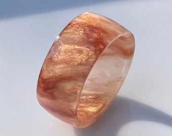 Gold Resin Ring, multicolored gold shades, metallic gold ring, shimmer ring, women’s resin ring, unisex resin ring