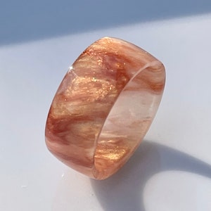 Gold Resin Ring, multicolored gold shades, metallic gold ring, shimmer ring, women’s resin ring, unisex resin ring