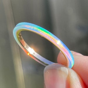 2mm Solid Blue Fire Opal on 14K Gold filled, Silver, Blue Green, Kyocera Opal