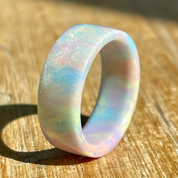 Unicorn Poop Ring - Diamond dust ring - DiamondCast  - colorful ring - unique rings - vibrant ring - resin ring - pastel