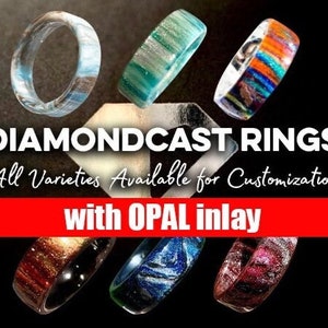 DiamondCast Opal Rings, Customize your own Diamond infused opal ring