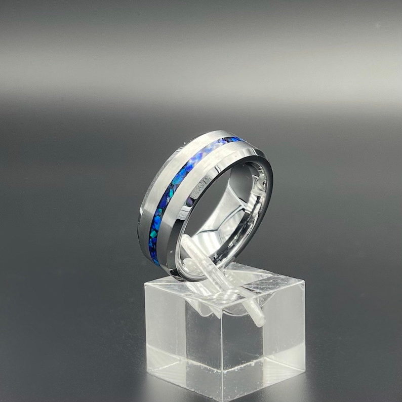 Blue Line Rings For Men The Langton, Thin Blue Line Ring, Pinstripe Ring, Thin Inlay Ring ...