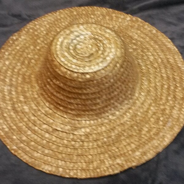 Hat Straw-Each 14 inch Wide, Imported, Vintage