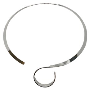 Statement Necklace Choker Necklace Silver Choker Collar S Loop Choker Swirl Choker Collar Necklace Wire (CS3)