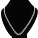 6mm Wide Beautiful Braided Silver "V" Shaped Choker Collar Necklace (CV9)