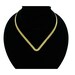 6mm Wide Shiny Gold "V" Shaped Choker Collar Necklace (CV4)