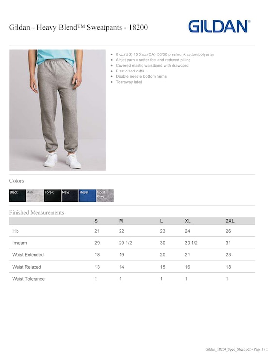 Gildan 18200 Heavy Blend Sweatpants