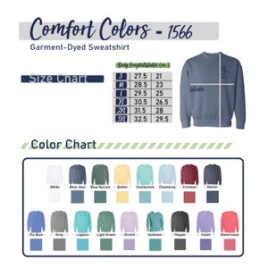 Customized School Comfort Colors Sweatshirt w/ Block Lettering image 3