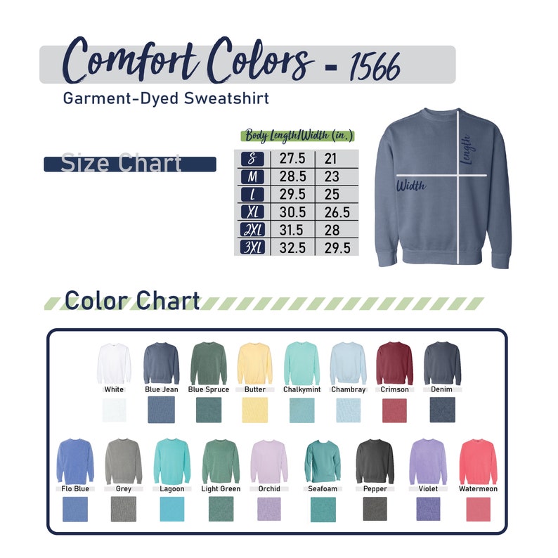 Customized School Comfort Colors Sweatshirt w/ Block Lettering image 3