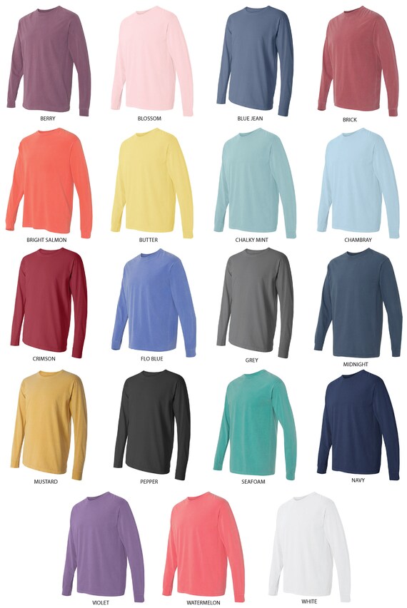Comfort Colors Long Sleeve School University Group Etsy