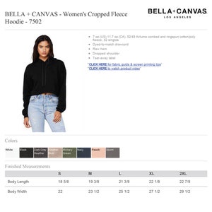 Custom School/Group Crop Hoodie Bella Canvas image 3