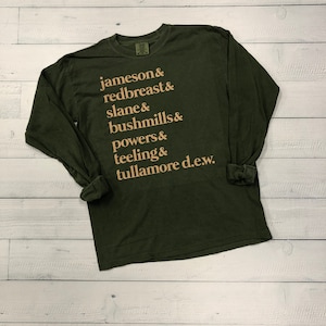 Irish Pub Tee | Whiskey Shirt | Tullamore Dew Irish | Whiskey Distillery | St Patrick&#39;s Day Shirt