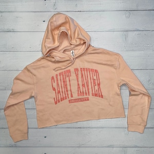 Retro College Crop Sweatshirt - Large Font - Independent Trading Co